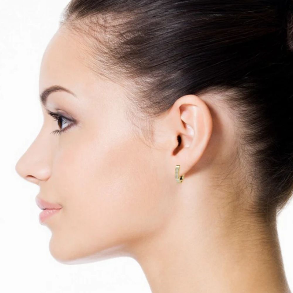 Dainty Diamond Huggie Earrings 0.29 CT of Everyday Sparkle