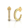 Luxury Round Diamond Huggie Hoops for Women