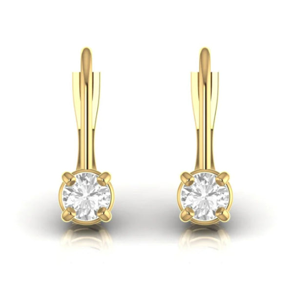 Timeless 0.44 CT Diamond Hoop Huggie Earrings