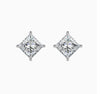 Princess Cut Silver Studs | 925 Sterling Silver
