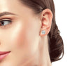 Classic Round Cut CZ Stud Earrings in 925 Silver