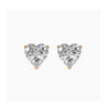 Heart-Shaped CZ Stud Earrings in 925 Sterling Silver