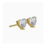 Heart-Shaped CZ Stud Earrings in 925 Sterling Silver