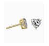 Heart-Shaped CZ Stud Earrings in 925 Sterling Silver