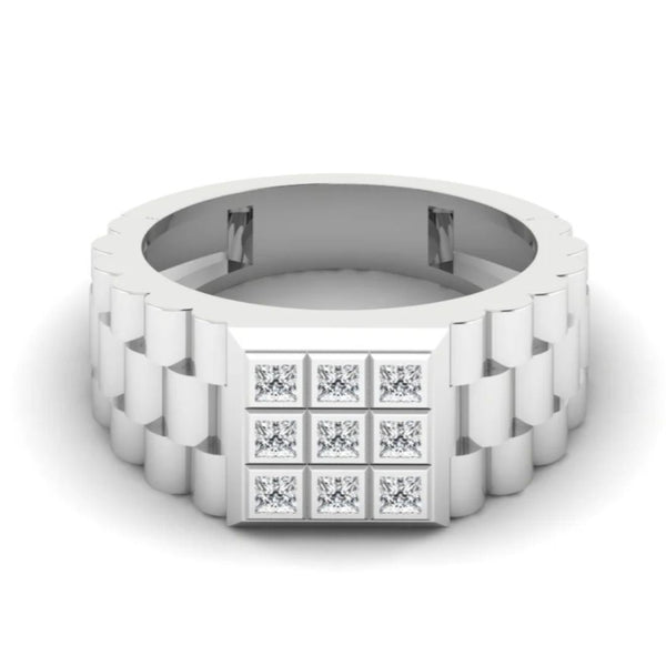 Gleaming 0.54 Carat Men’s Diamond Band Ring