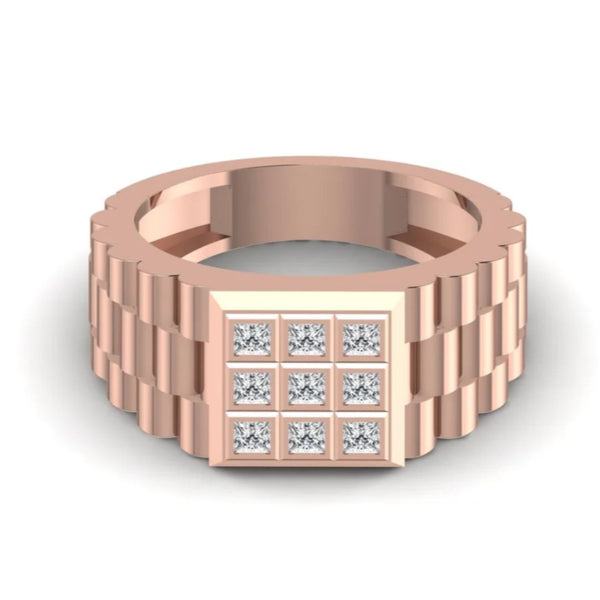 Gleaming 0.54 Carat Men’s Diamond Band Ring