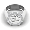 Spiritual Om 0.39 Carat Diamond Men’s Signet Ring