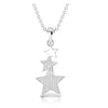 Elegant Cluster Three Star 0.51 CT Diamond Pendant