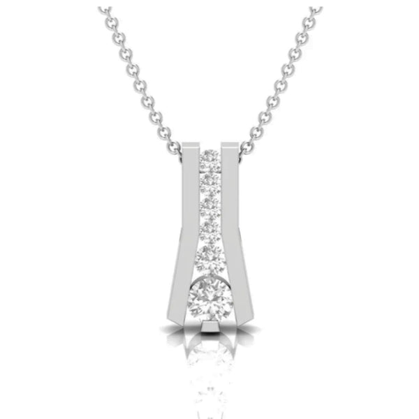 Luxury 0.42 CT Round Cut Diamond Pendant
