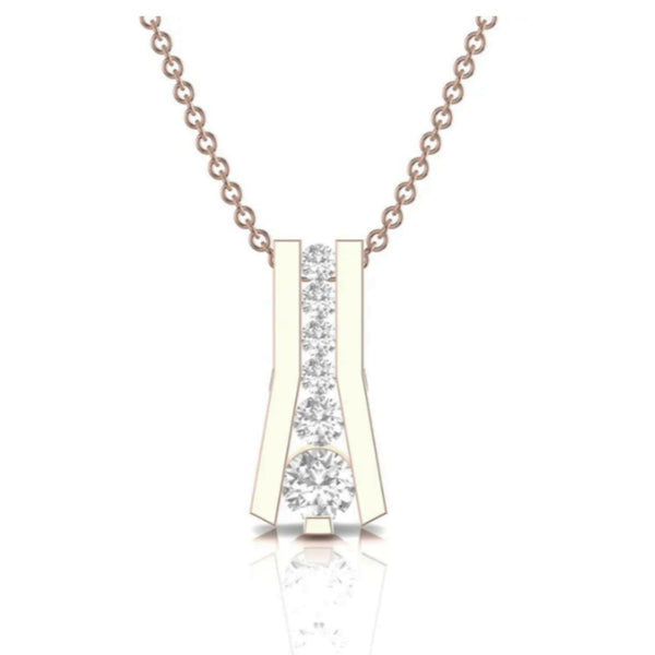 Luxury 0.42 CT Round Cut Diamond Pendant