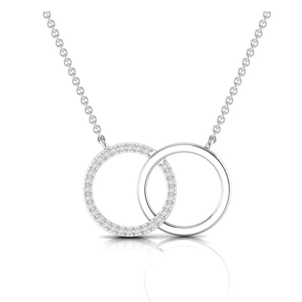 Two Circle 0.42 CT Natural Diamond Pendant