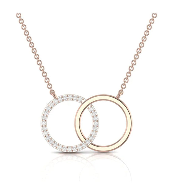 Two Circle 0.42 CT Natural Diamond Pendant