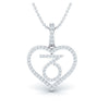 Elegant Heart Pendant with 0.58 CT Round Diamonds