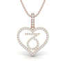 Elegant Heart Pendant with 0.58 CT Round Diamonds