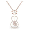 Beautiful Guitar Shape Diamond Pendant