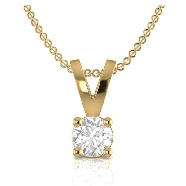 Luxury Solitaire 0.22 CT Diamond Pendant