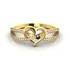 Diamond Gold Heart Ring