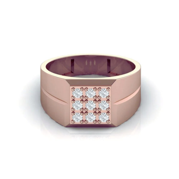 0.39 CT Round Diamond Men’s Gold Ring