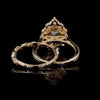 Pear Cut Halo Diamond Ring with Marquise & Round Band