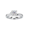 Timeless Round Solitaire Ring in Rhodium Plated 925 Silver