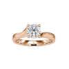 Timeless Round Solitaire Ring in Rhodium Plated 925 Silver