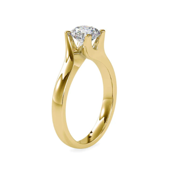 Timeless Round Solitaire Ring in Rhodium Plated 925 Silver