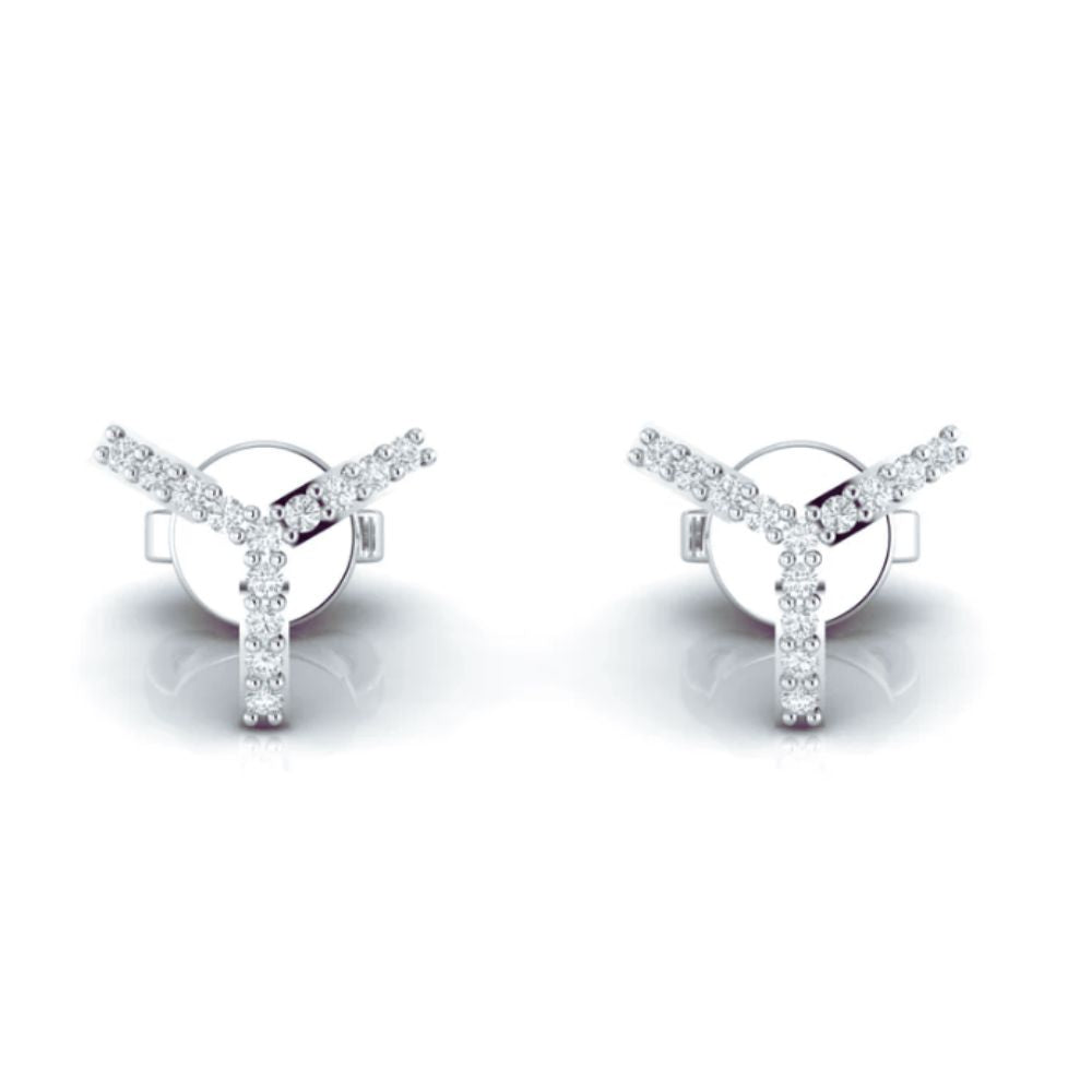 Classic Diamond Studs  Minimalist Round Cut Design