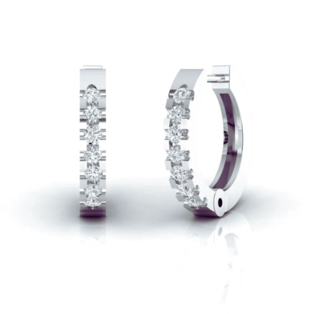 Dainty Diamond Huggie Earrings  0.29 CT of Everyday Sparkle