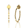 Bezel Diamond Hoop Earrings