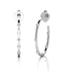 Bezel Diamond Hoop Earrings
