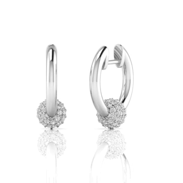 Timeless Round Diamond Hoop Earrings