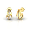 Luxury Round Diamond Open Huggie Earrings for Women