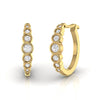 Bezel Set Diamond Hoop Earrings