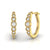 Bezel Set Diamond Hoop Earrings