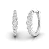 Bezel Set Diamond Hoop Earrings