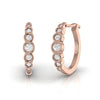 Bezel Set Diamond Hoop Earrings