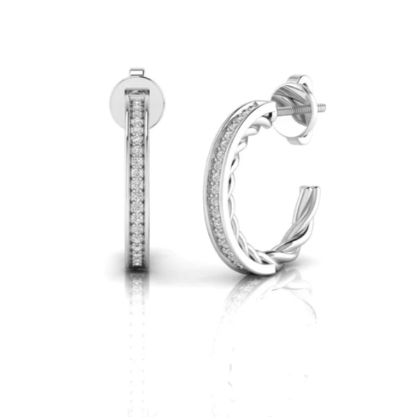 Luxury Round Diamond Huggie Hoops for Women