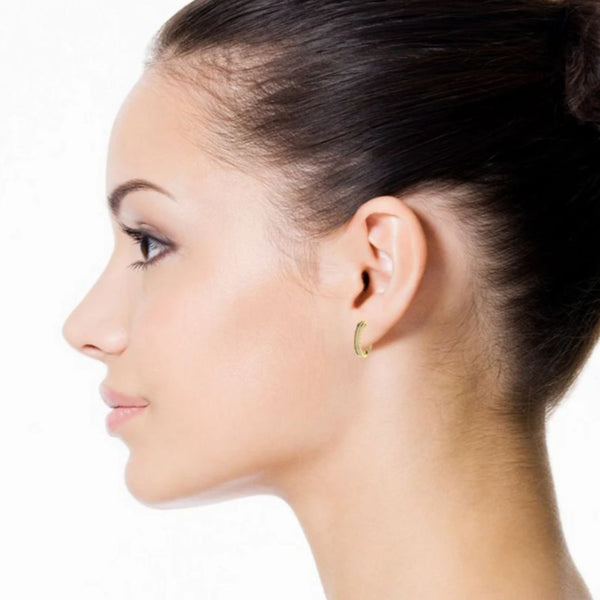 Luxury Round Diamond Huggie Hoops for Women