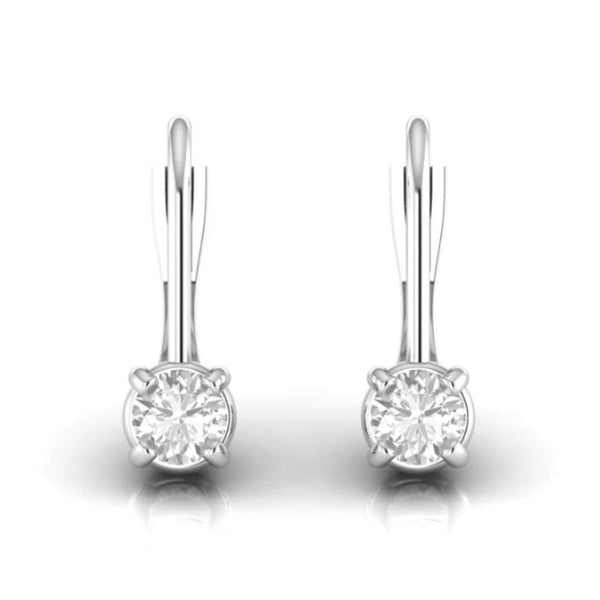 Timeless 0.44 CT Diamond Hoop Huggie Earrings