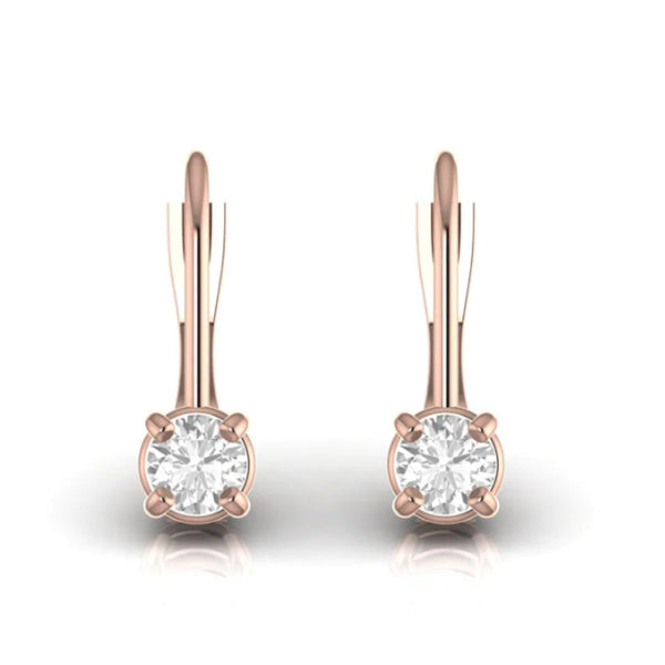 Timeless 0.44 CT Diamond Hoop Huggie Earrings