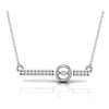Stunning Vertical Bar Pendant with Round Diamonds