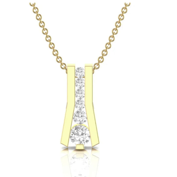 Luxury 0.42 CT Round Cut Diamond Pendant