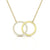 Two Circle 0.42 CT Natural Diamond Pendant