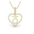Elegant Heart Pendant with 0.58 CT Round Diamonds