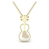 Beautiful Guitar Shape Diamond Pendant
