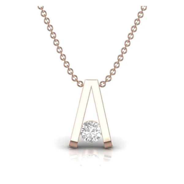 Delicate 0.22 CT Diamond Solitaire Pendant
