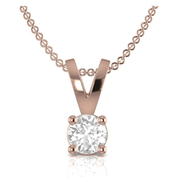 Luxury Solitaire 0.22 CT Diamond Pendant