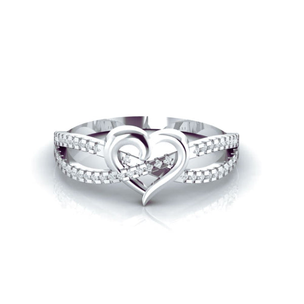 Diamond Gold Heart Ring