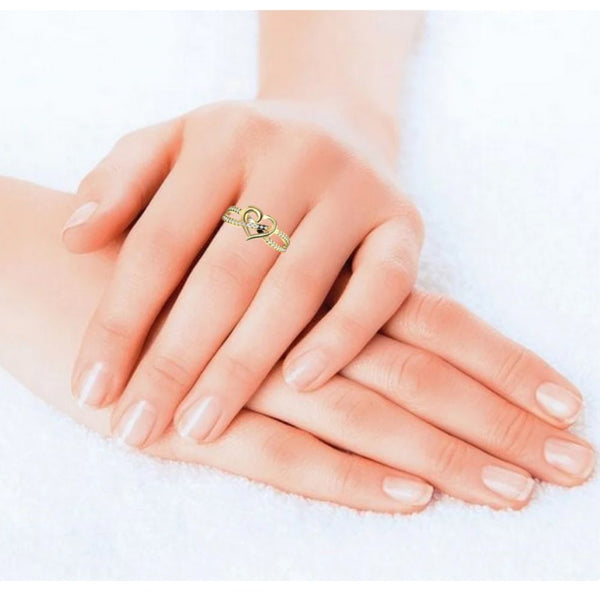 Diamond Gold Heart Ring